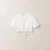 Miu Miu Embroidered Cotton Jersey T-shirt
