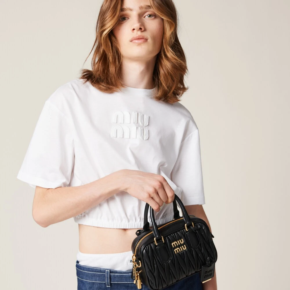 Miu Miu Embroidered Cotton Jersey T-shirt - Image 2