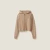 Miu Miu Wool And Cashmere Hoodie Jacket