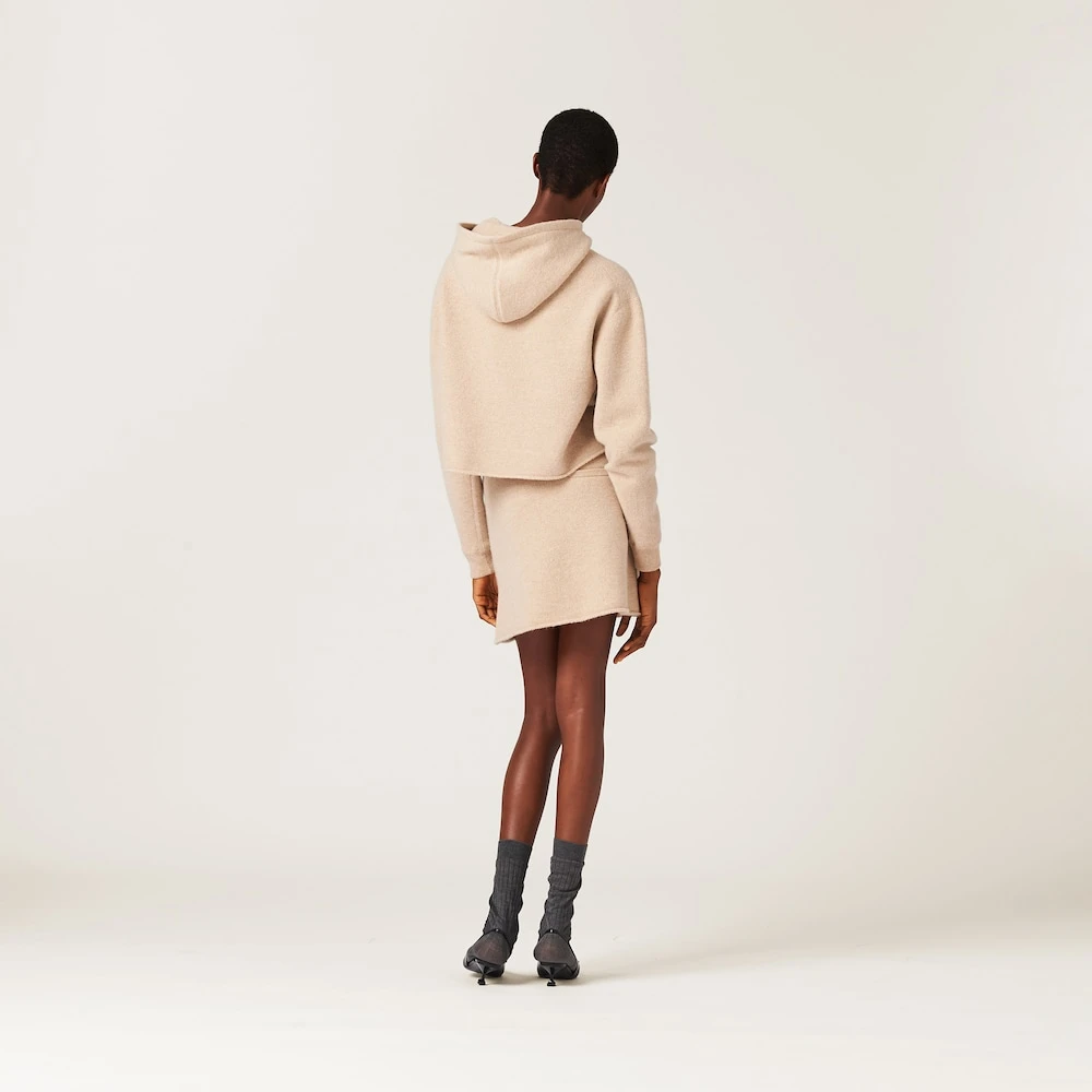 Miu Miu Wool And Cashmere Hoodie Jacket - Image 3