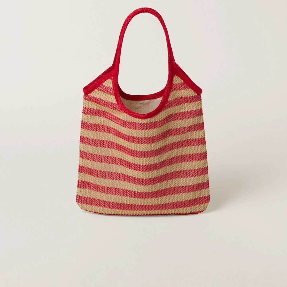 Miu Miu Fabric And Linen Tote Bag - Image 4
