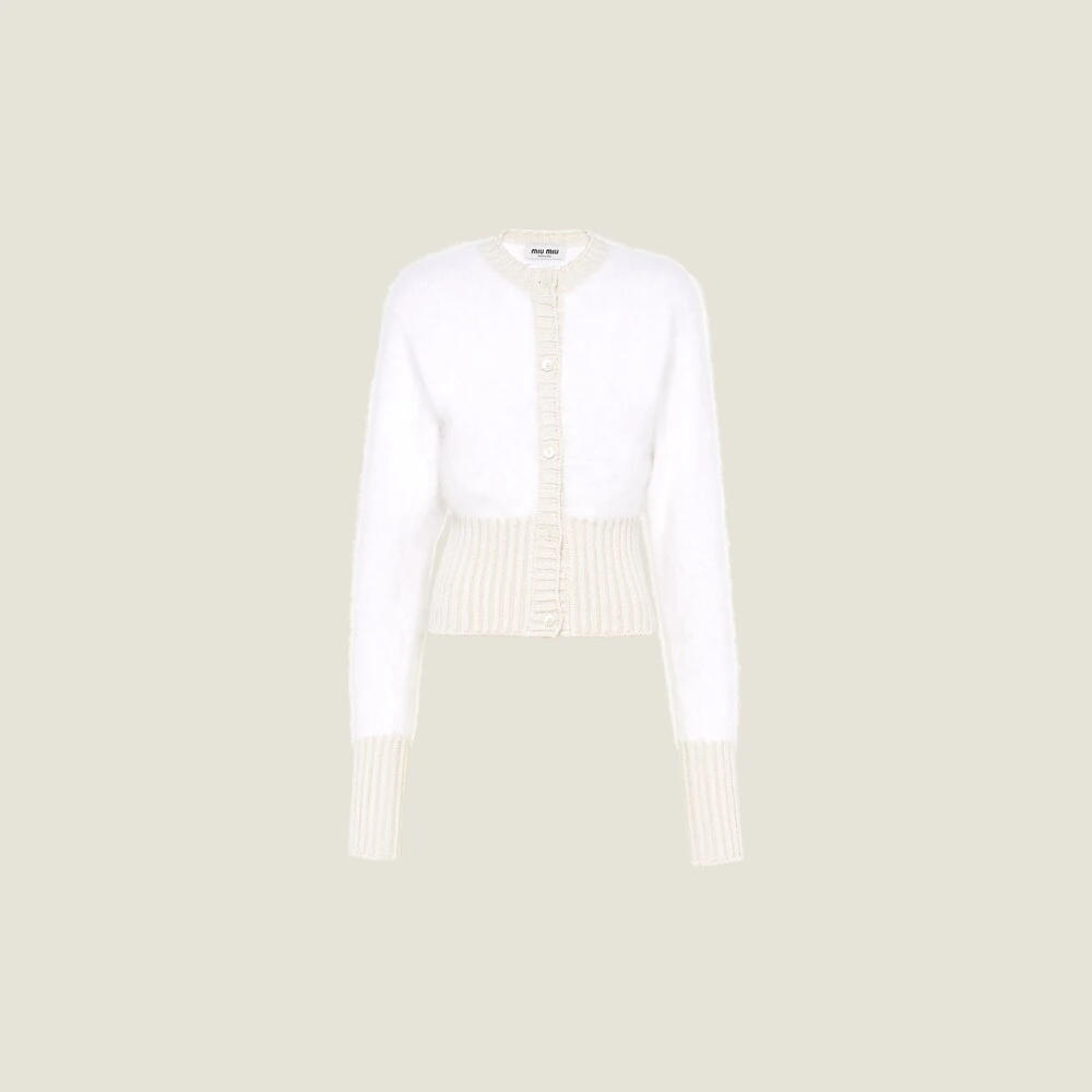 Miu Miu Angora And Silk Cardigan