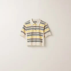Miu Miu Cotton Knit Polo Shirt