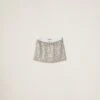 Miu Miu Embroidered Jersey Miniskirt
