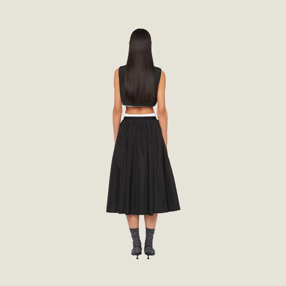 Miu Miu Full Technical Silk Skirt - Image 3