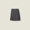 Miu Miu Prince Of Wales Check Wool Skirt