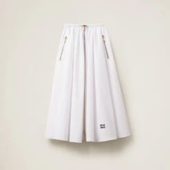 Miu Miu Long Poplin Skirt