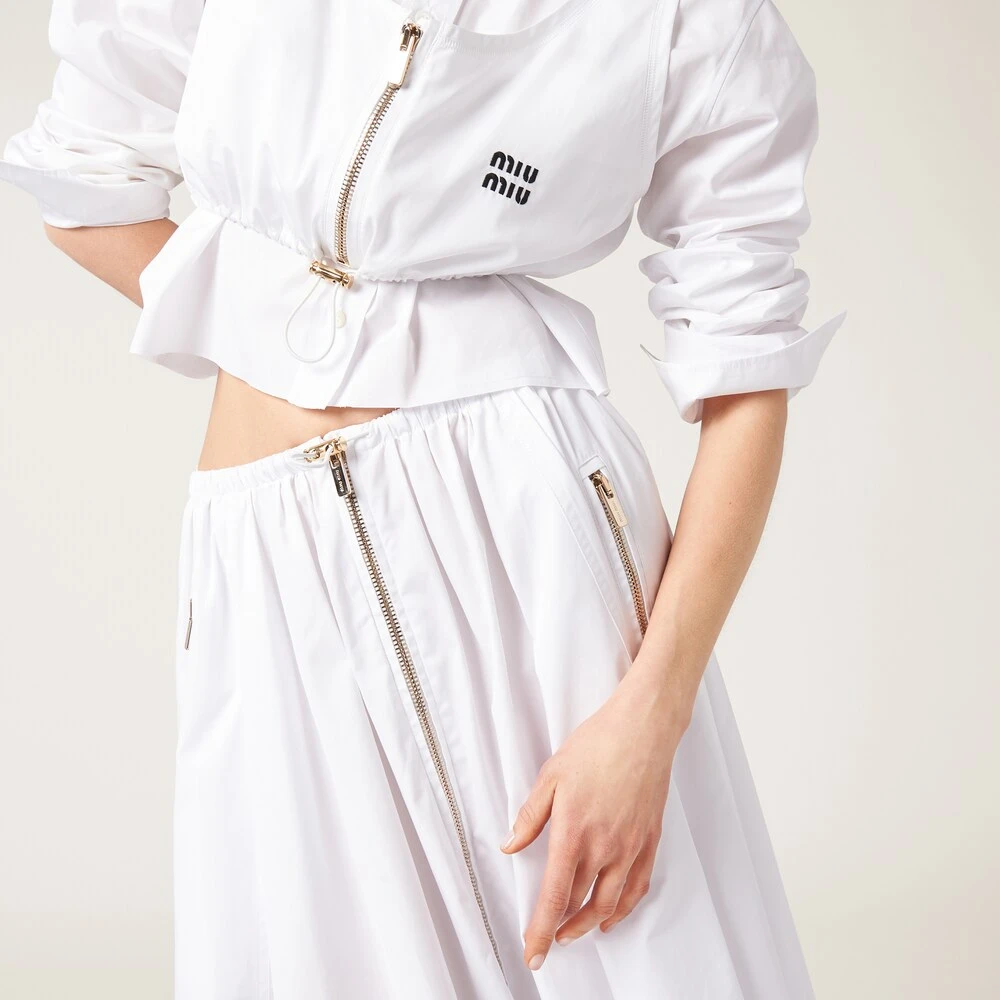 Miu Miu Long Poplin Skirt - Image 4