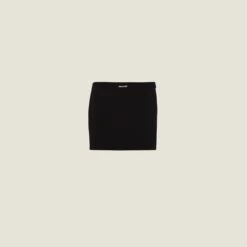 Miu Miu Jersey Miniskirt With Logo