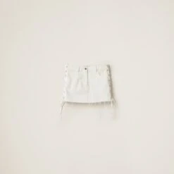 Miu Miu White Denim Miniskirt