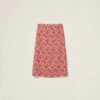 Miu Miu Floral Print Crepe De Chine Skirt