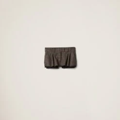 Miu Miu Prince Of Wales Check Miniskirt