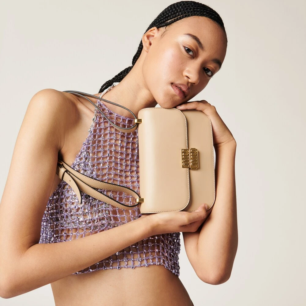 Miu Miu Leather Shoulder Bag - Image 5