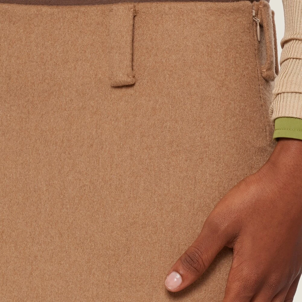 Miu Miu Camel-hair Pencil Skirt - Image 4