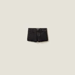 Miu Miu Black Denim Shorts