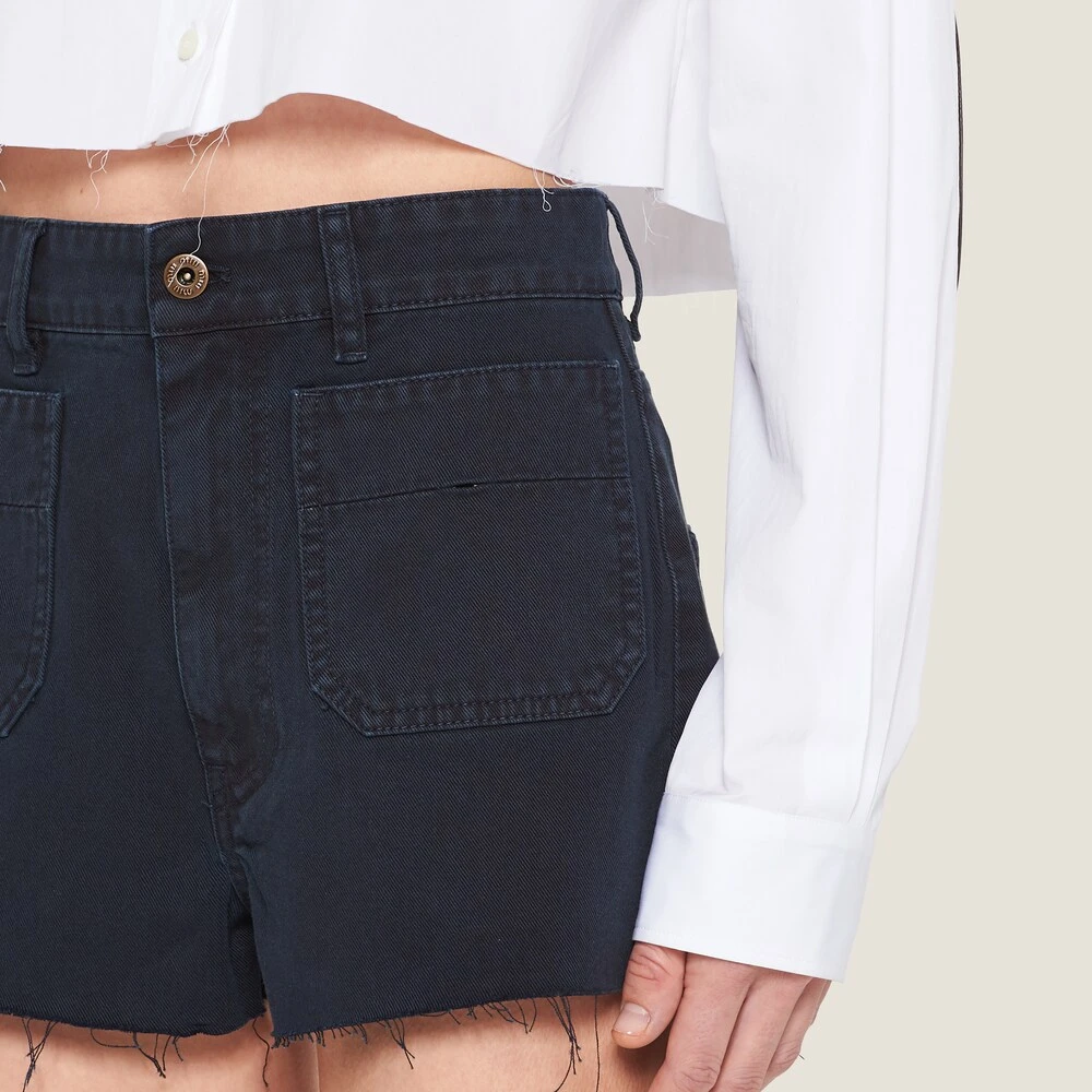 Miu Miu Garment-dyed Drill Bermudas - Image 4