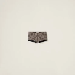 Miu Miu Houndstooth Check Shorts
