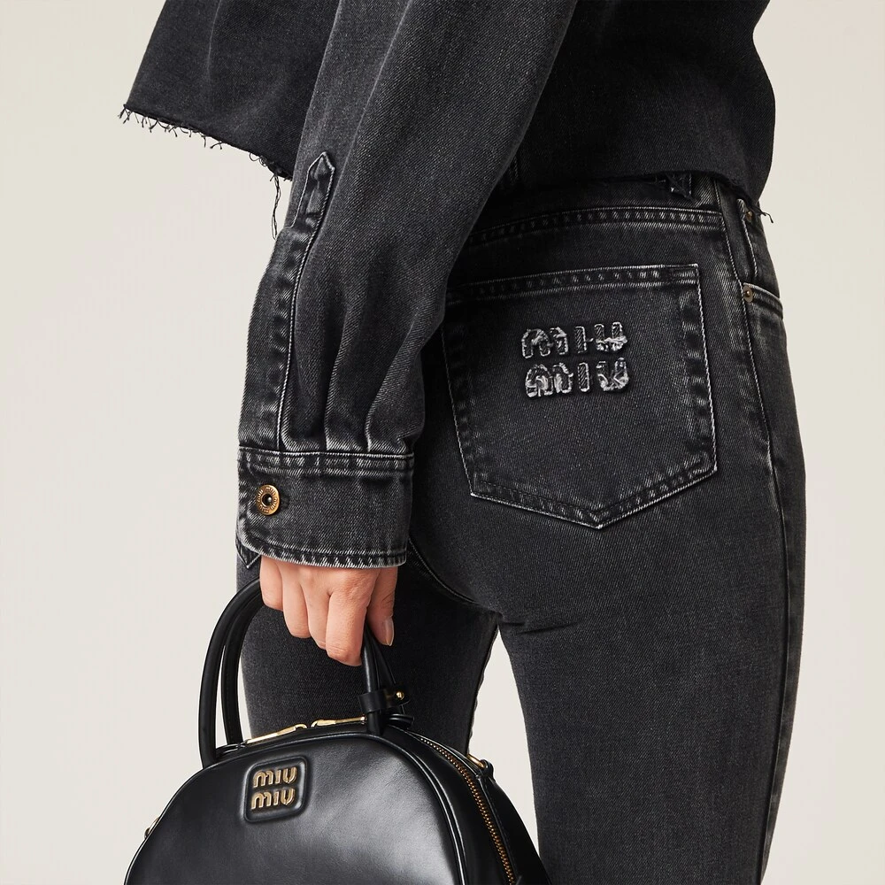 Miu Miu Black Denim Pants - Image 4