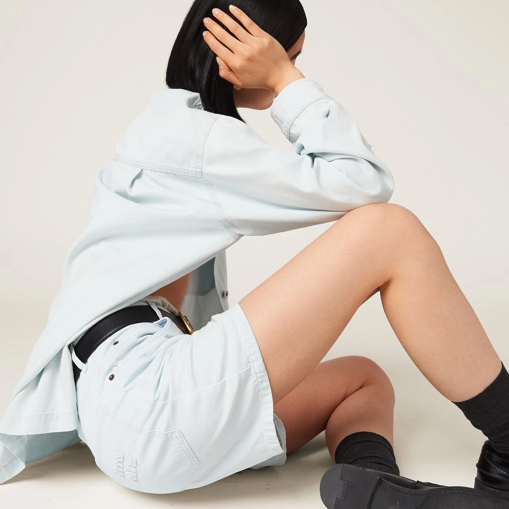 Miu Miu Denim Bermudas - Image 4