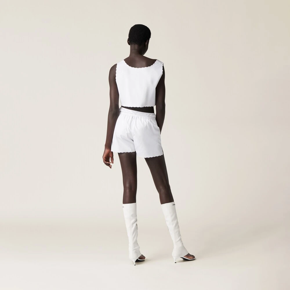 Miu Miu Embroidered Poplin Boxers - Image 3