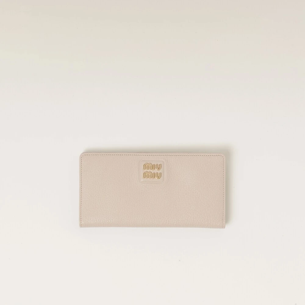 Miu Miu Large Madras Leather Wallet
