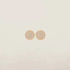 Miu Miu Miu Logo Earrings