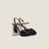 Miu Miu Lizard-print Leather Platform Sandals