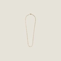 Miu Miu Metal Double Chain Necklace