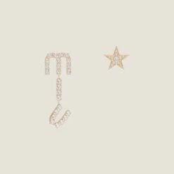 Miu Miu Pendant Earrings With Crystals