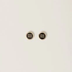 Miu Miu Enameled Metal Earrings