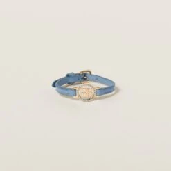 Miu Miu Madras Leather Bracelet