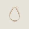 Miu Miu Metal And Pearl Necklace