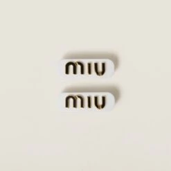 Miu Miu Plexiglas And Metal Hair Clips