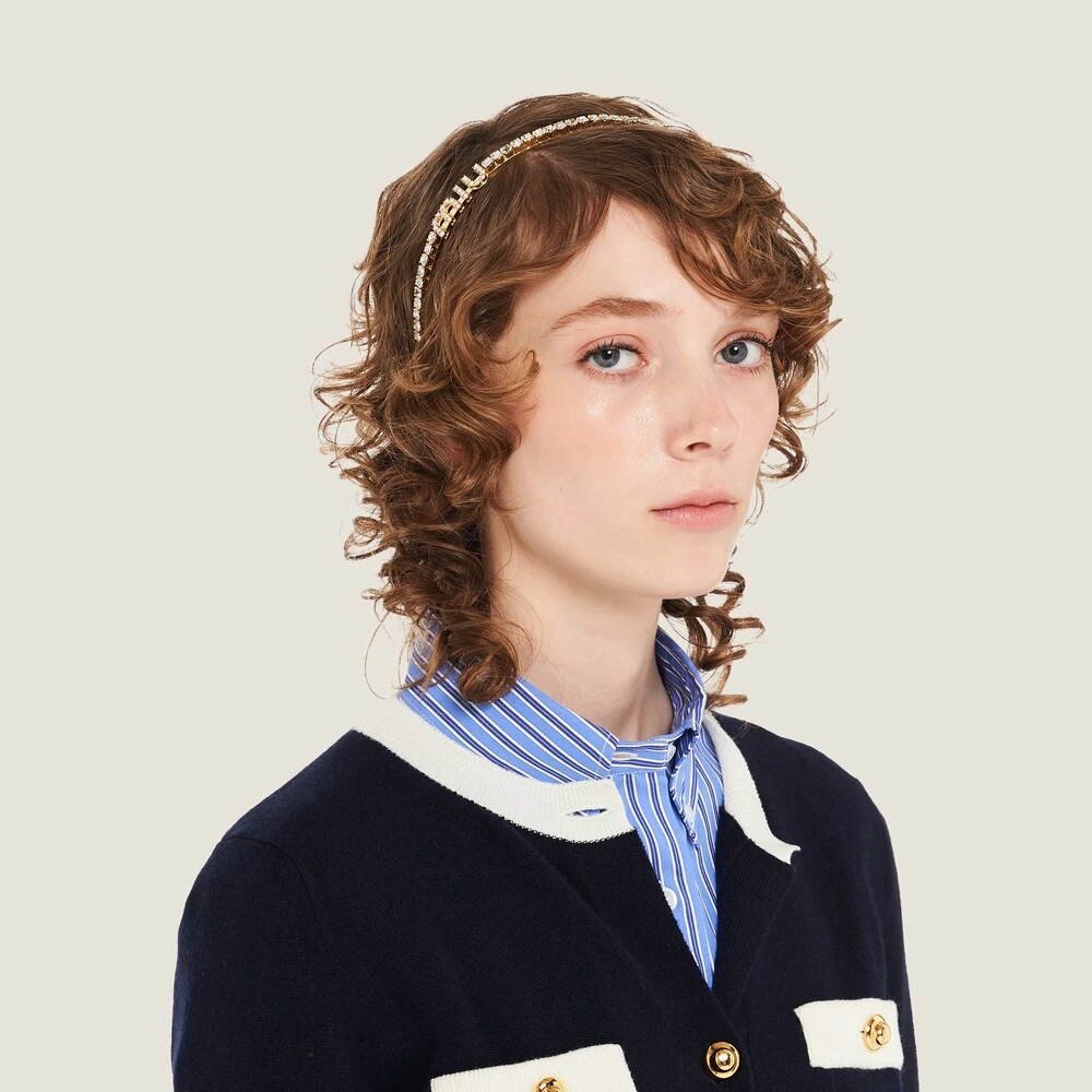 Miu Miu Rigid Crystal Headband - Image 2