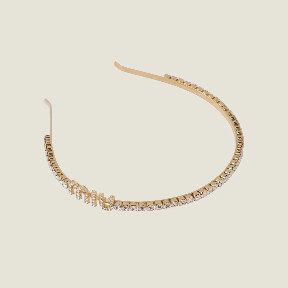 Miu Miu Rigid Crystal Headband - Image 3