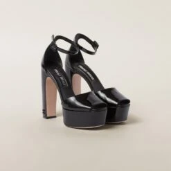 Miu Miu Patent Leather Platform Sandals