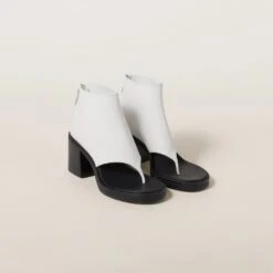 Miu Miu Leather Thong Booties