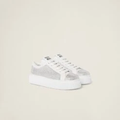 Miu Miu Suede And Smooth Leather Sneakers