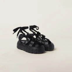 Miu Miu Sporty Nappa Leather Sandals