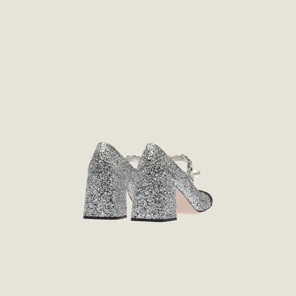 Miu Miu Glitter Pumps - Image 3
