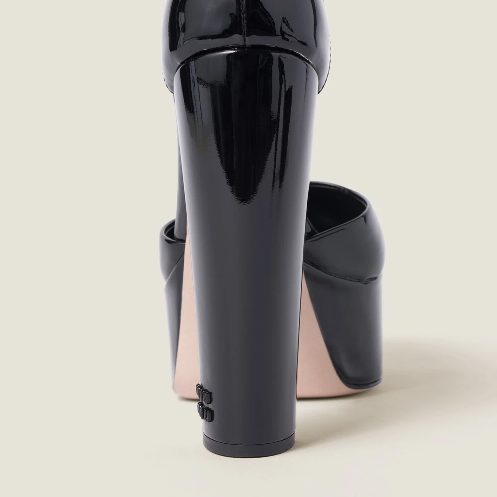 Miu Miu Patent Leather Platform Pumps - Image 3