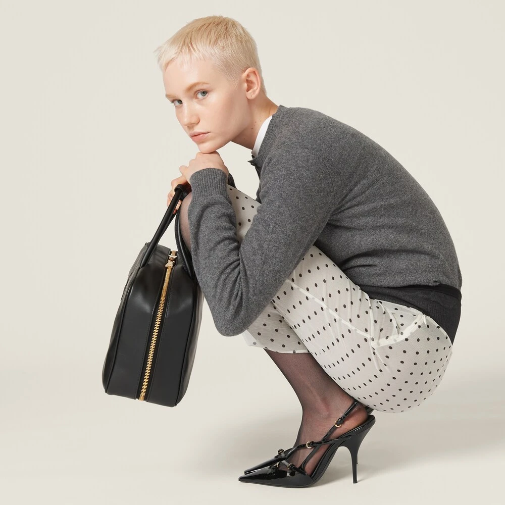 Miu Miu Patent Leather Slingbacks With Buckles - Image 5