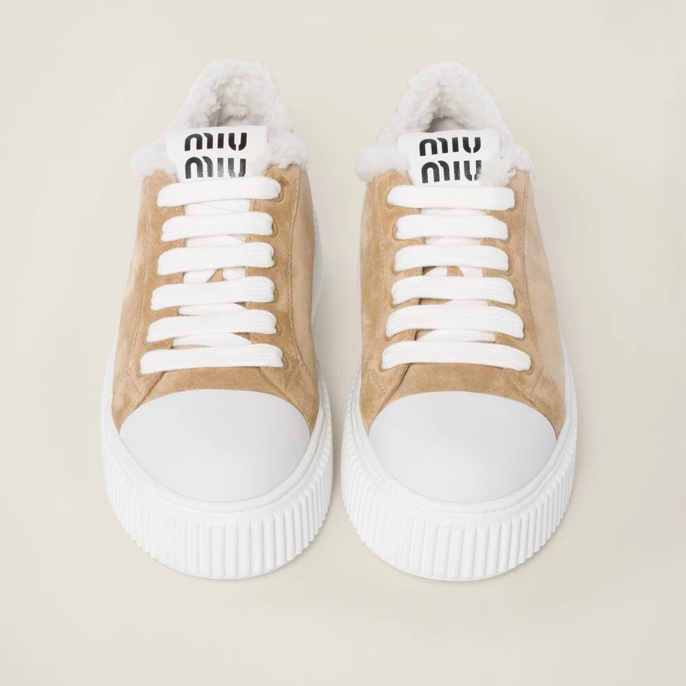 Miu Miu Suede Sneakers - Image 4