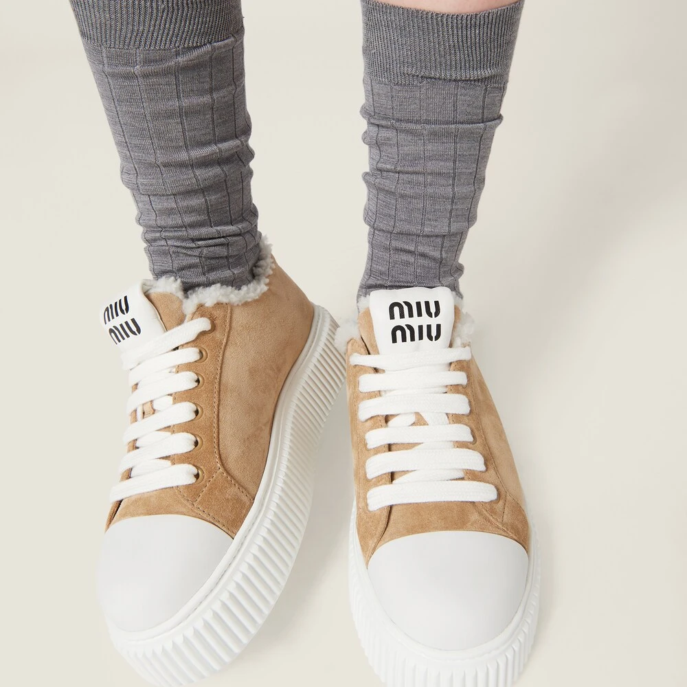 Miu Miu Suede Sneakers - Image 5