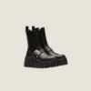 Miu Miu Leather Booties With Strap