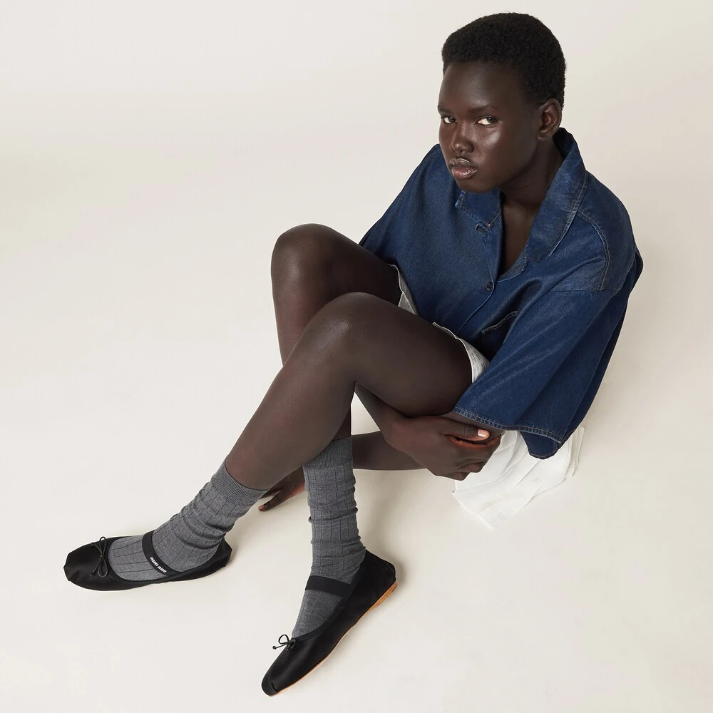 Miu Miu Satin Ballerinas - Image 5