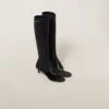 Miu Miu Stretch Nappa Leather Thong Boots