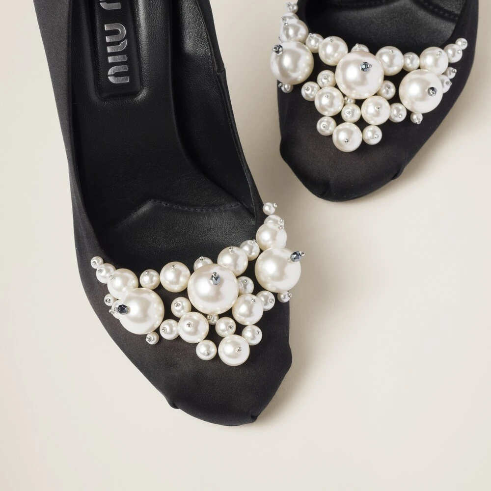Miu Miu Satin Pumps - Image 4