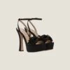 Miu Miu Satin Platform Sandals