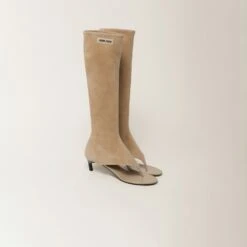 Miu Miu Suede Thong Boots